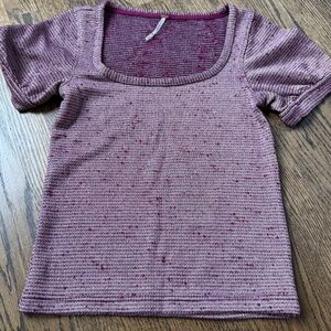 Free People Shiny Purple Shirt